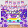 pouyt&cjlk Cartoon Doll House Birthday Decorations,Cartoon Birthday Decorations,Cat Dollhouse & Friends Party Supplies Include Balloons,Banner