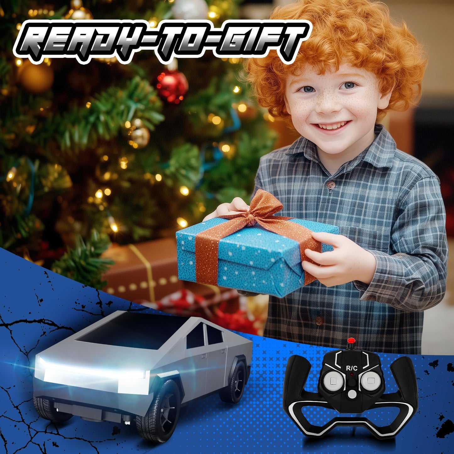 Innofans 1:24 Scale High-Speed Remote Control Car - All Terrain Electric Vehicle with LED Lights PCS, Extended Battery Life, for Boys Girls & Adults