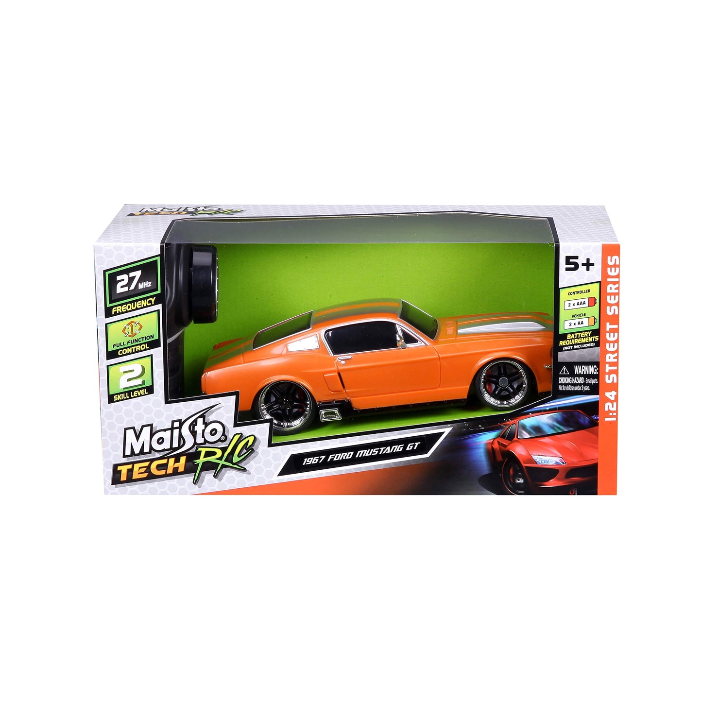 Maisto R/C 1:24 Scale 1967 Ford Mustang GT Radio Control Vehicle (Colors/ Mhz May Vary)