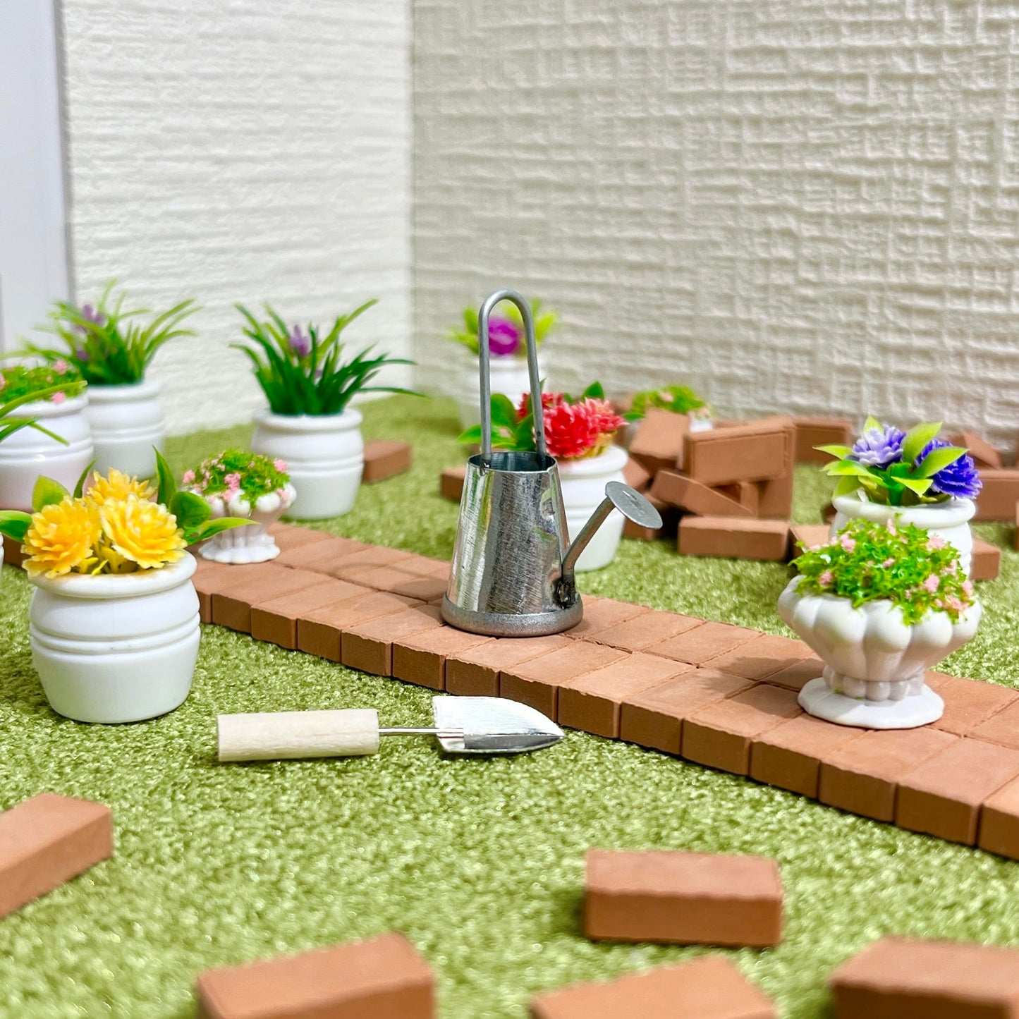 SAMCAMI Miniature Dollhouse Accessories, Mini Plants for 1 12 Scale Dollhouse, Miniature Fairy Garden Accessories, 14 Pieces (No.1)