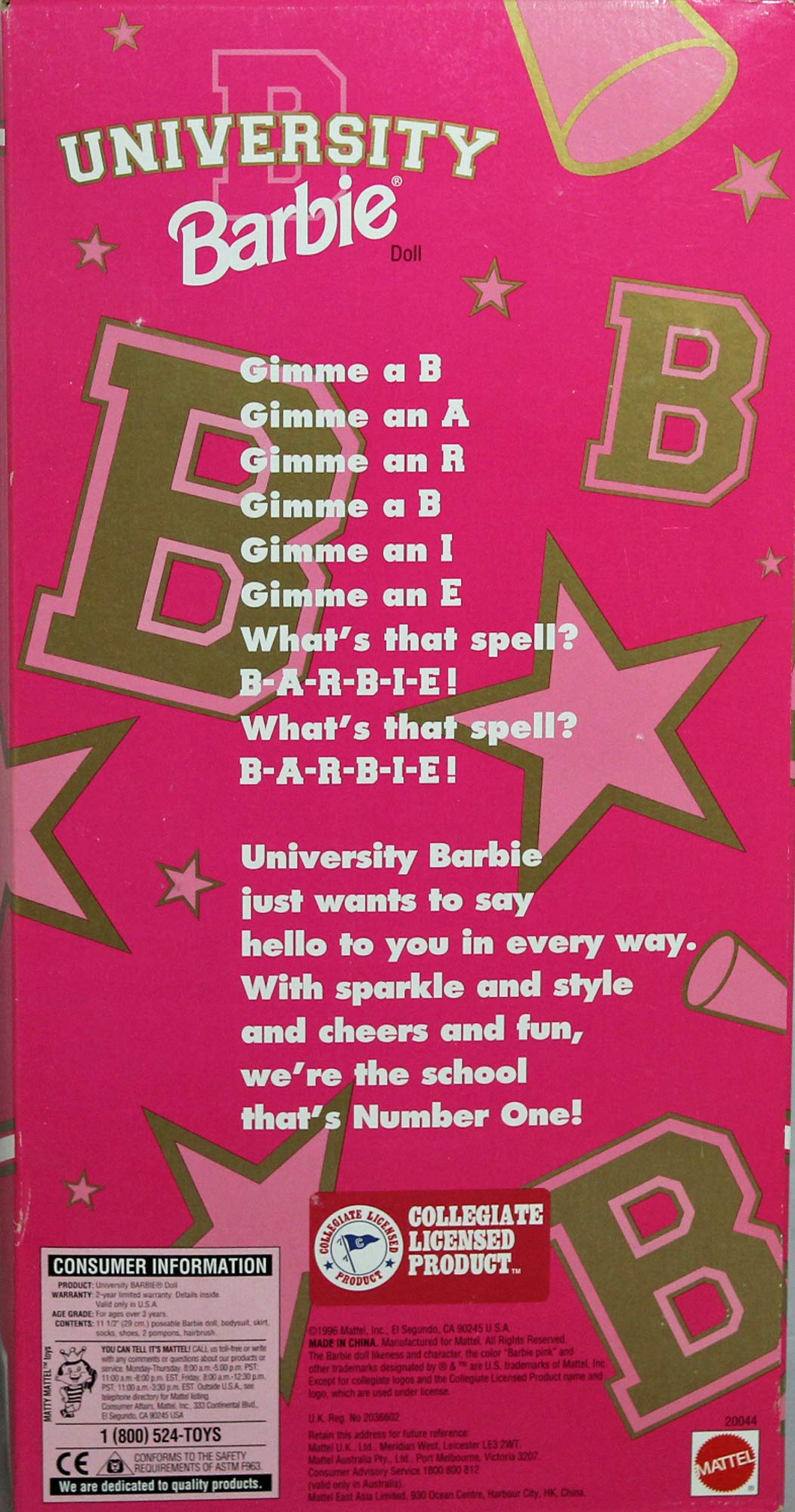 Mattel University of Indiana University Barbie