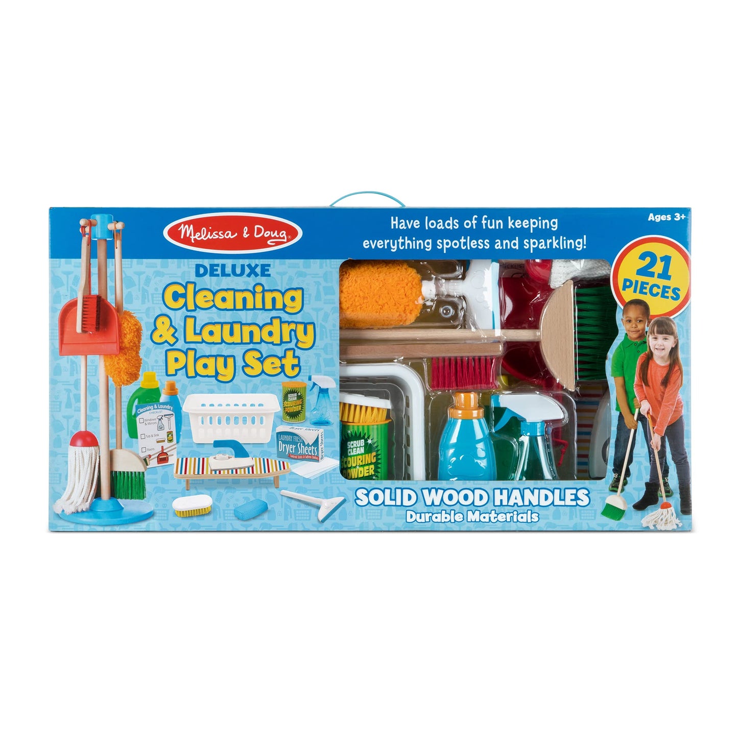 Melissa & Doug Cleaning & Laundry Play Set, Realistic Housekeeping Toys