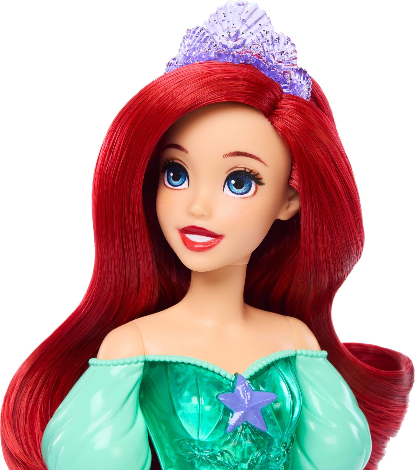Mattel Disney Princess Ariel Doll in Sparkling Fashion with Removable Skirt, Tiara and Shoes, Posable & Collectible, Inspired by the Little Mermaid