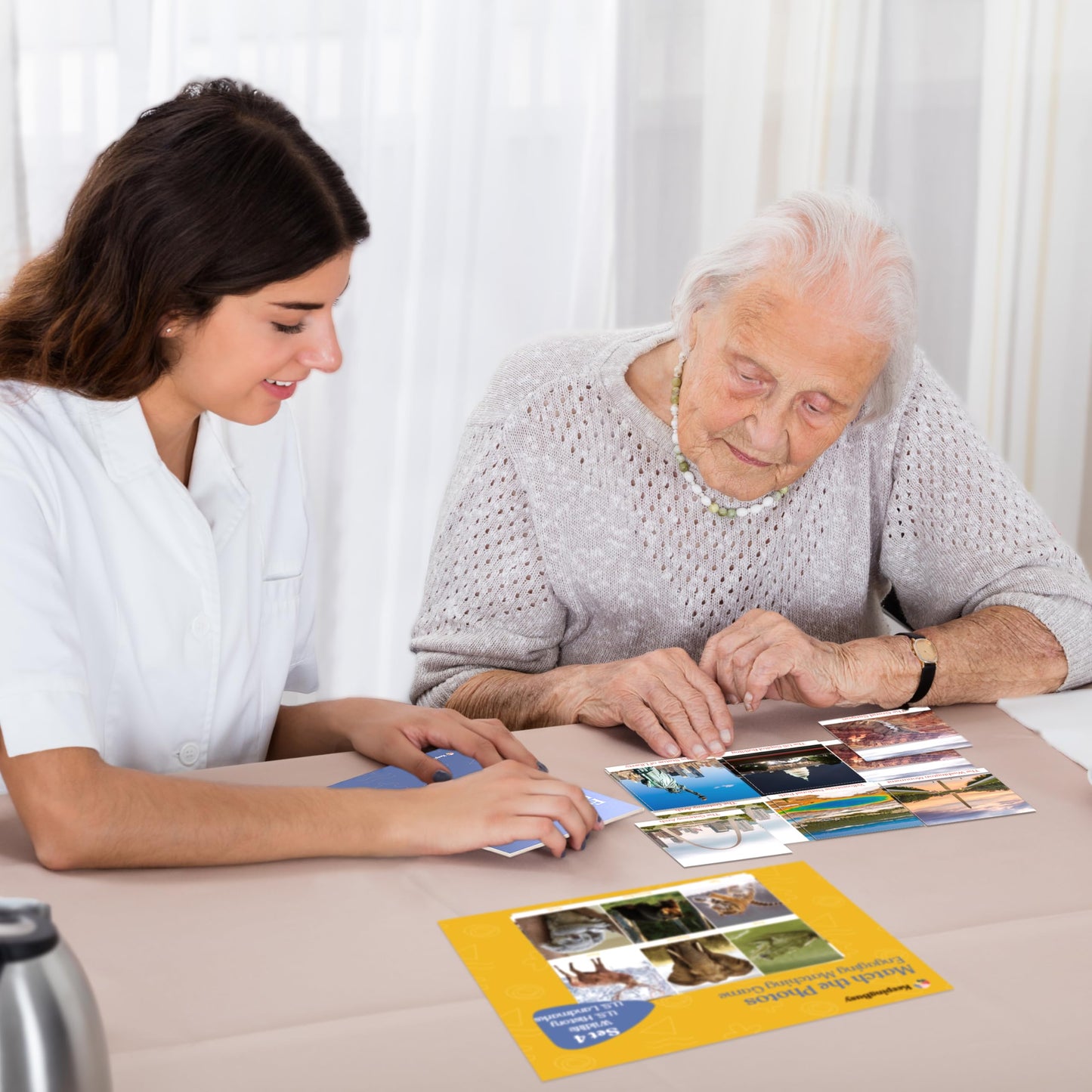 Keeping Busy Match Photo 4 Dementia Activities for Seniors | Alzheimer Products for Elderly Patients | Fun Memory Game Toy & Cognitive Brain Puzzle