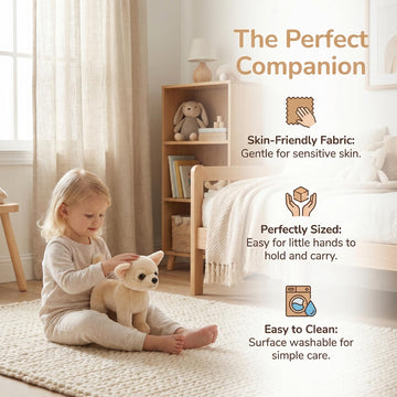 Tiny Heart Cute Chihuahua Stuffed Animal, Dog Plush Toy 10inch Puppy Super Soft Realistic Chihuahua Plush Home Decor Gifts for Kids Boys and Girls