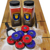 Shuffleboard Pucks Set of 8(2 5/16" (58mm)) with 2 Cans Shuffleboard Sand