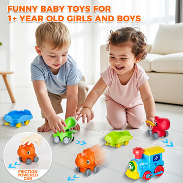 Train Set for Toddlers with Steam, Music, Lights and 3 Dinosaur Cars