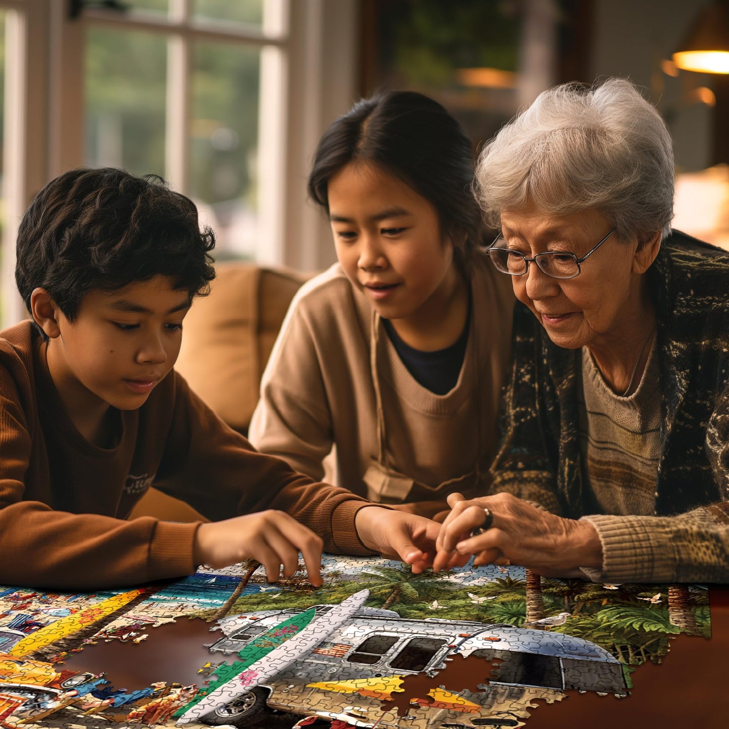White Mountain 1000 Piece Jigsaw Puzzle Scenic Summer, Beach Adventure