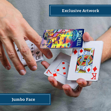 Boardwalk Puzzles Roswell, Featherlight Unique Playing Cards, Fun Themed Deck for Home and Travel