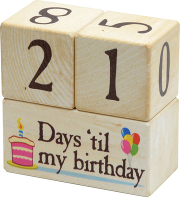 Maple Landmark Days 'Til Countdown Blocks - 3 pc Set - Made in USA