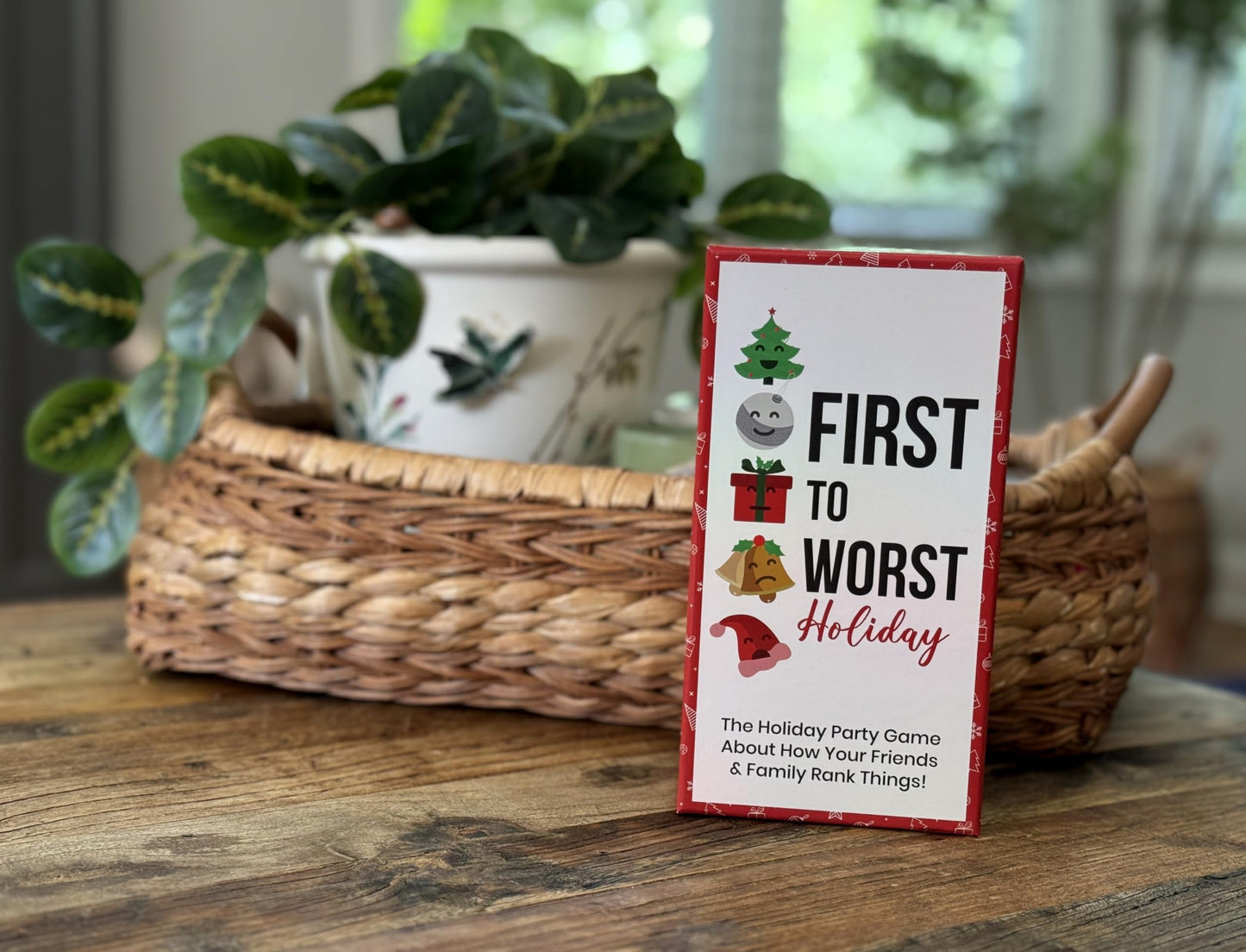 FIRST TO WORST Holiday Edition Party Game - A Festive Card Game About How Your Friends & Family Rank Things - Perfect for White Elephant Gifts