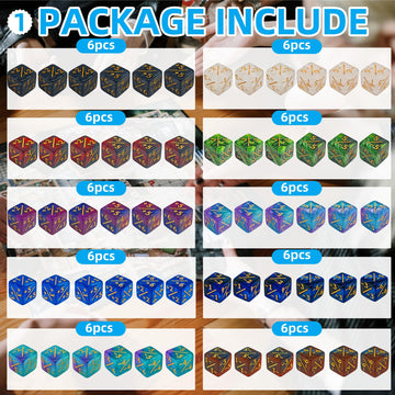 90 PCS MTG Counter Dice Set - AbilityKeyword Counters, -1/+1 Life Counter, Shield Life Counter Dice, Creature Stat Buffs, Marble Colour D6 Cube Dice