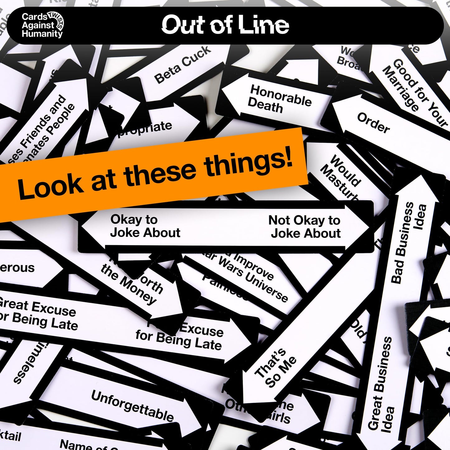 Cards Against Humanity: Out of Line • A New Twist on The Classic Adult Party Game • New Expansion, Plus a Whole New Way to Play Where You Rank Cards