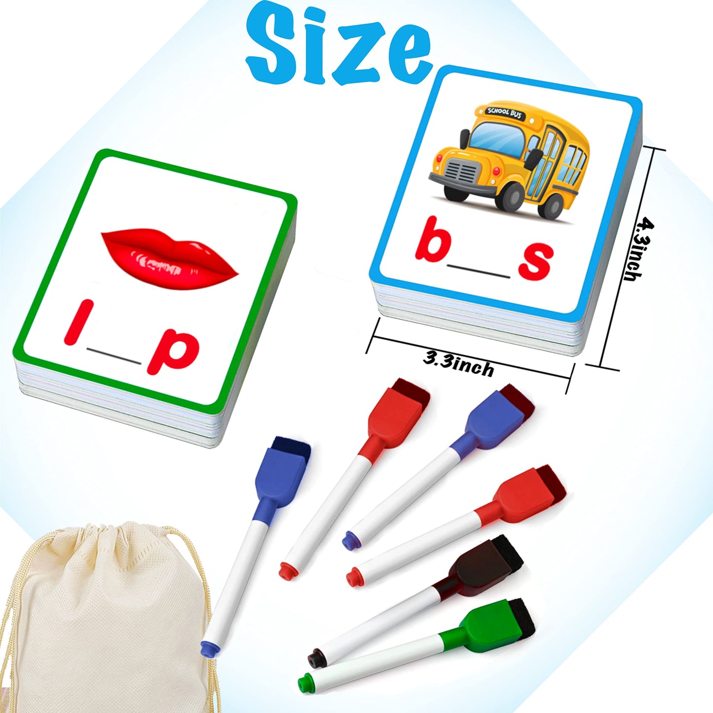 100 Short Vowel Spelling Flashcards, Handwriting Cards Learn to Write CVC Sight Words CVC Words Games for Kindergarten Learning Activities, Montessori