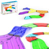 12pcs Race Track Add-On Magnetic Railway 5Styles Building Block Set Magnet Tiles Construction Toy STEM Learning Early Education Toys Blocks Child