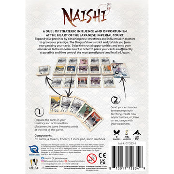 Renegade Game Studios Naishi 2-Player Strategy Card Game, Hand-Management Duel, Territory Control, Feudal Japan, Ages 14+