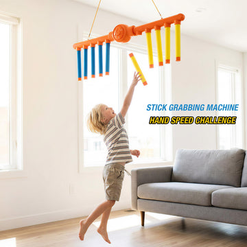 ATG Reflex Drop Sticks Challenge Game - Hand Eye Coordination& Reaction TimeTraining Toys - 3 Adjustable Speed Modes,Remote Control, Solo/Dual Play