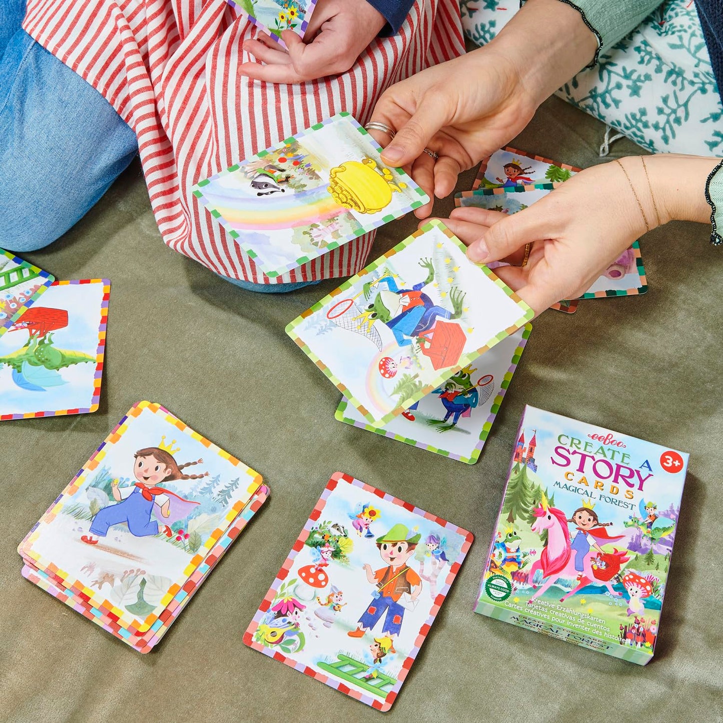 eeBoo: Magical Forest Create a Story Pre-Literacy Cards, 36 Cards with Colorful Characters, Encourages Imagination, for Ages 3 and up