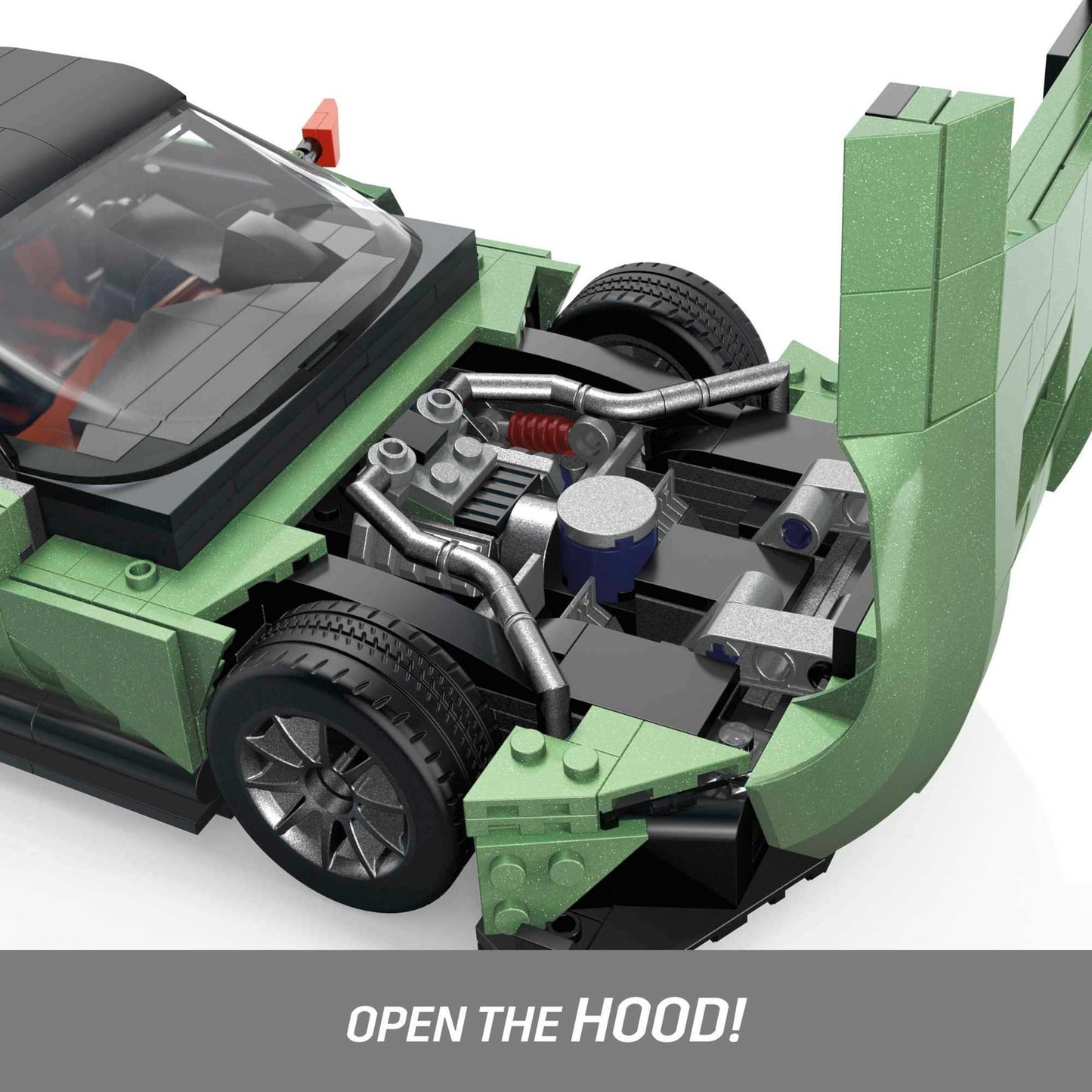 Hot Wheels MEGA Vehicle Building Toys for Adults, Aston Martin Vulcan with 635 Pieces and Die-Cast Model, Gift Ideas for Collectors, HMY97
