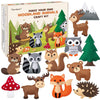 CiyvoLyeen Woodland Animals Craft Kit Kids DIY Crafting and Sewing Set Woodland Animals Felt Plushie for Girls and Boys Educational Beginners Sewing