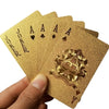 SFALCI 1pc Waterproof Plastic Poker Playing Cards PET Table Games Halloween/Thanksgiving Day (Solid Gold Tone)