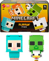 Mattel Minecraft Flippin’ Figs 2-Pack Action Figures, Set with Sheep & Chicken Jockey with 2-in-1 Fidget Play, 3.75-inch Scale, Large Heads