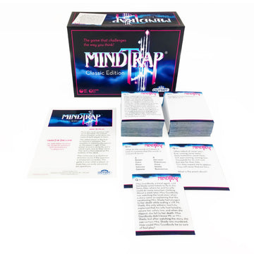 Outset Media MindTrap Classic Edition Game of Puzzles, Mysteries, Conundrums and Trick Questions - Family Game - Lateral Knowledge Developer - Ages 12