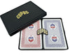 Copag WSOP 2025 Traditional Design 100% Plastic Playing Cards - Narrow Size (Bridge) Regular Index Blue/Red Double Deck Set