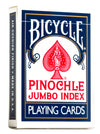 Bicycle Jumbo Pinochle Playing Cards - Large Print Easy to Read Numbers Suits Deck of Cards - Pinochle Deck