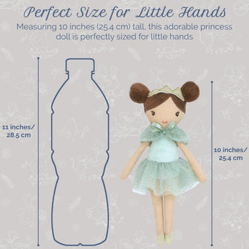 MON AMI Joelle Princess Pocket Doll, 10-Inch Plush Collectible Girls