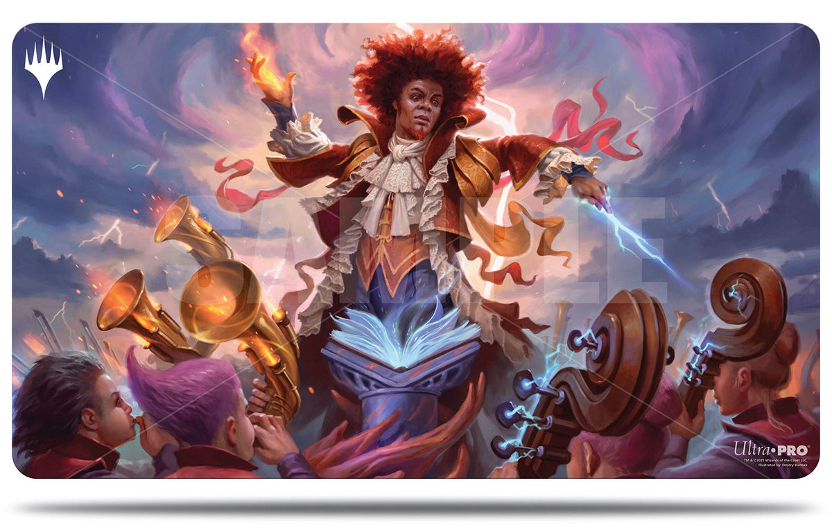 Ultra Pro - Strixhaven Zaffai, Thunder Conductor, Strixhaven Playmat Featuring Prismari for Magic: The Gathering, Oversized Decorative Gaming Non-Slip