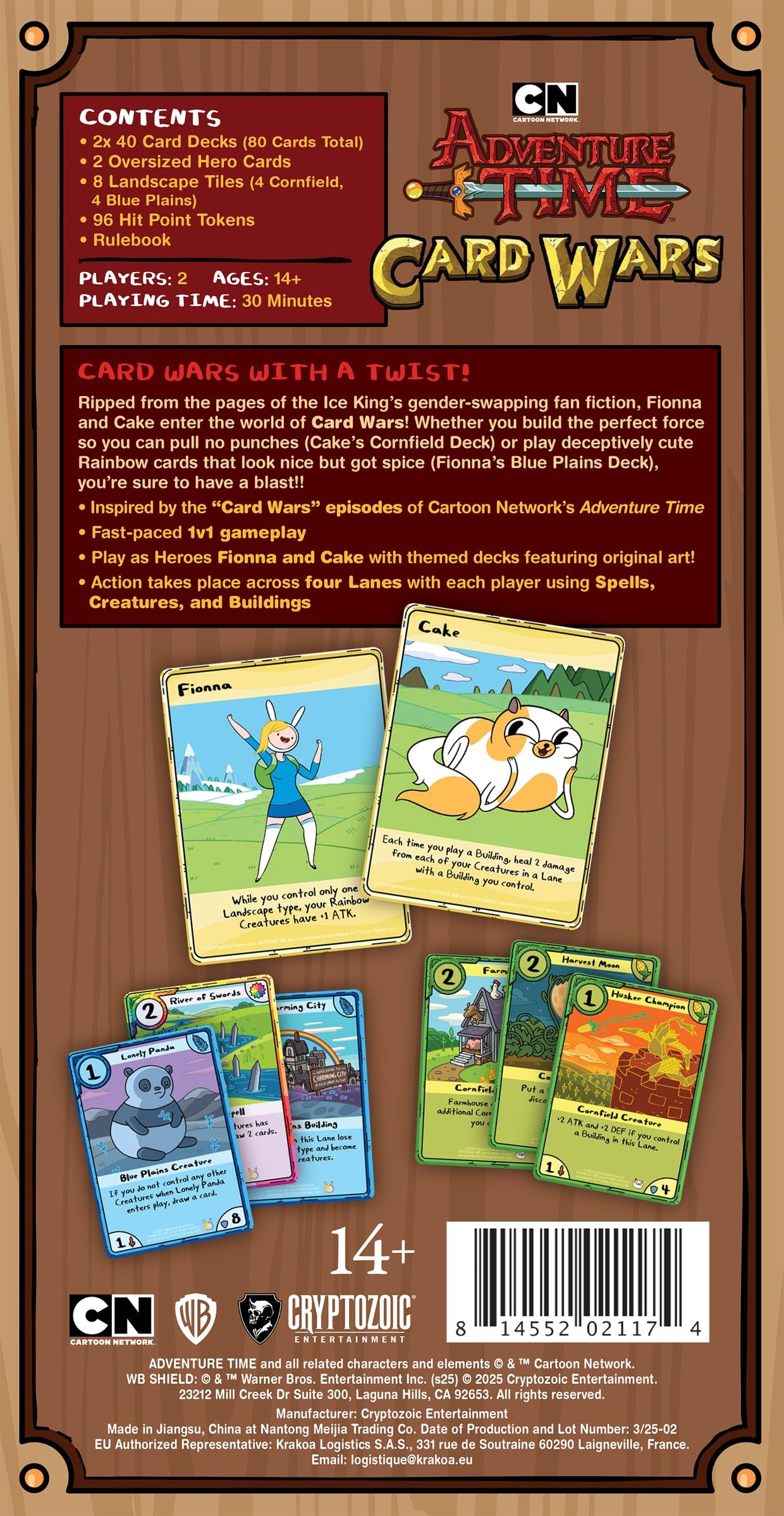 Cryptozoic Entertainment Adventure Time Card Wars Collector's Pack: Fionna vs. Cake