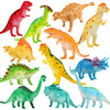 Yeonha Toys Dinosaur Figure, 7 Inch Jumbo Dinosaur Toy Playset(12 Pack), Safe Material Assorted Realistic Dino, Vinyl Plastic Dino Set Party Favors