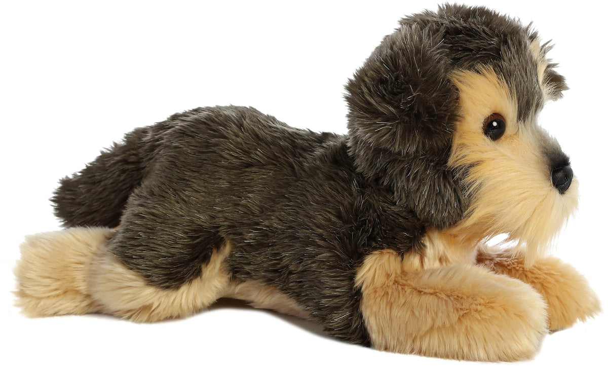 Aurora® Adorable Flopsie™ Yorky™ Stuffed Animal - Playful Ease - Timeless Companions - Gray 12 Inches