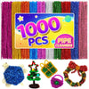 Eppingwin 1000pcs Pipe Cleaners, Glitter Pipe Cleaners Craft Supplies, 10 Colors Chenille Stems for DIY Arts Crafts Project