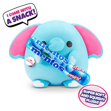 Snackles (Mentos) Elephant Super Sized 14 inch Plush by ZURU, Ultra Soft Plush, Collectible Plush with Real Licensed Brands, Stuffed Animal