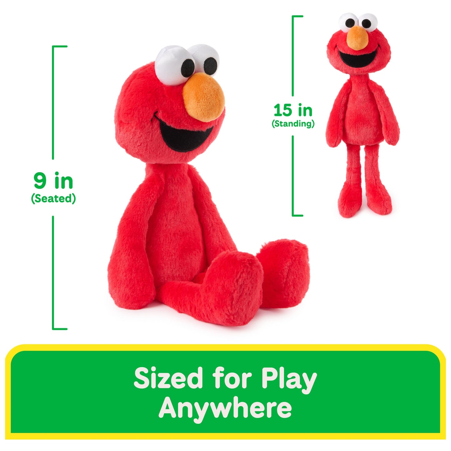 GUND Sesame Street Elmo Toothpick 15-Inch Floppy Plush Toy for Ages 1+
