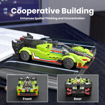 Mould King Super Sports Car Building Set with Display Case, 466 Pcs Model