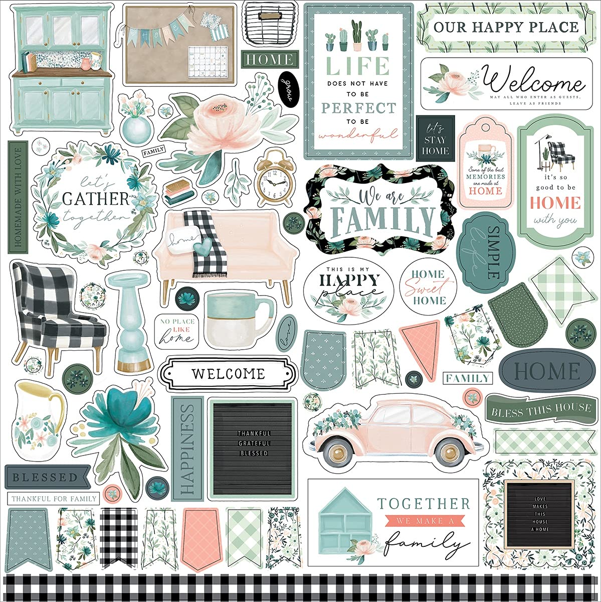 Echo Park Paper Company Gather at Home Element Sticker White