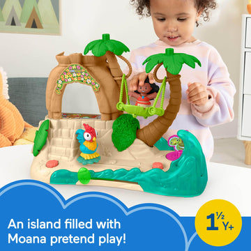 Fisher-Price Little People Toddler Toy Disney Princess Moana Adventure Village Playset with Figures for Pretend Play Kids Ages 18+ Months