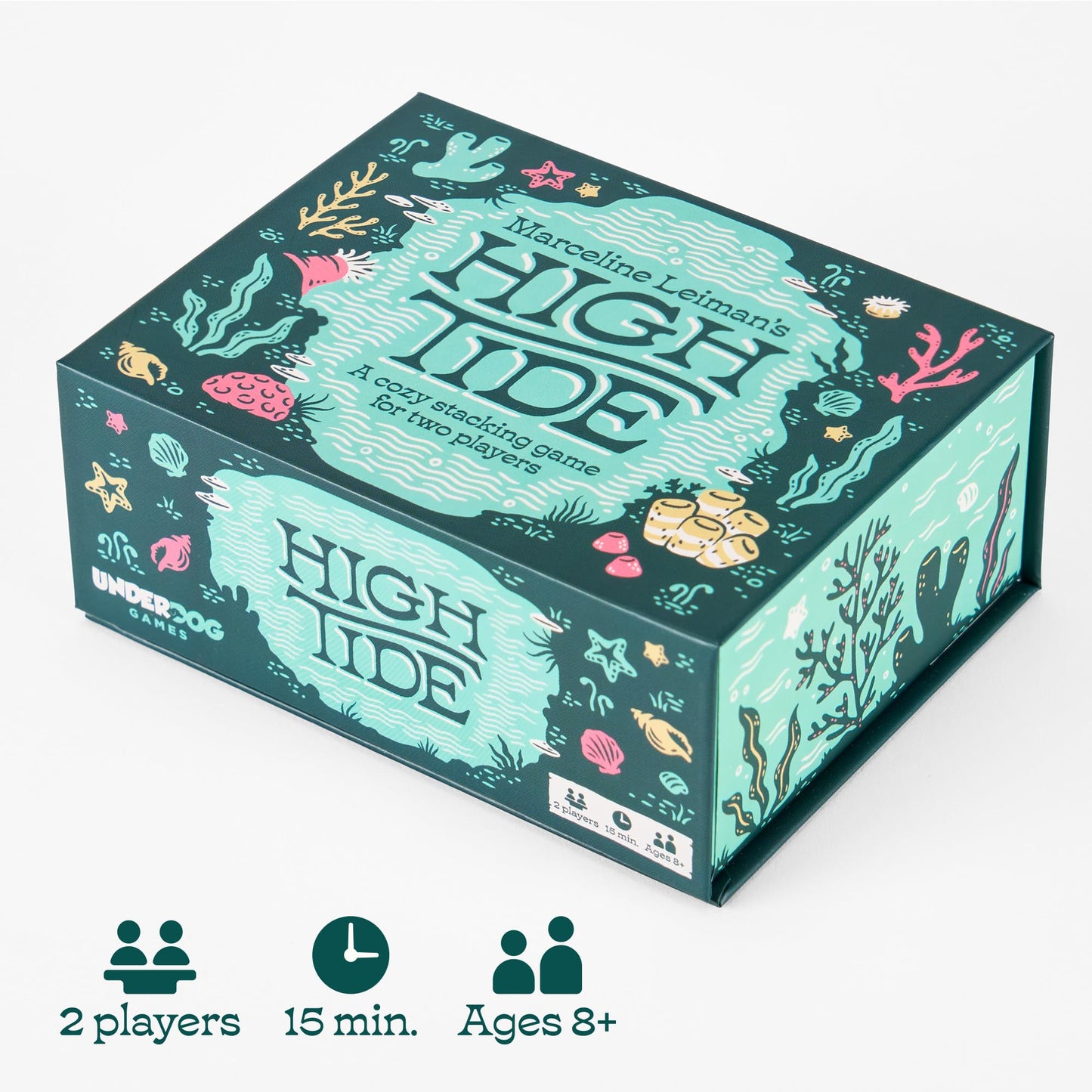 Underdog Games High Tide | Cozy Travel Game for 2 Players | Easy to Learn | Great Game for Adults and Kids Ages 8+ | 15 Minute Playtime