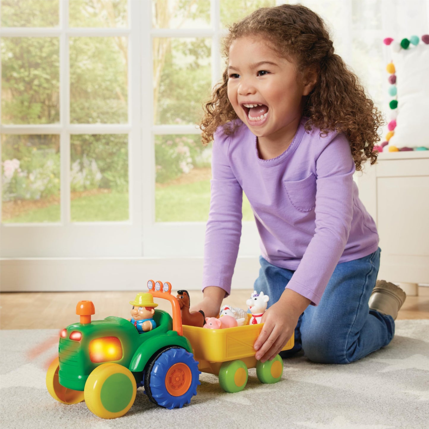 Kidoozie Farmer & Friends Tractor - Farm Playset with Toy Tractor, Figure and Farm Animals - Suitable for Toddlers and preschoolers Ages 12+ Months