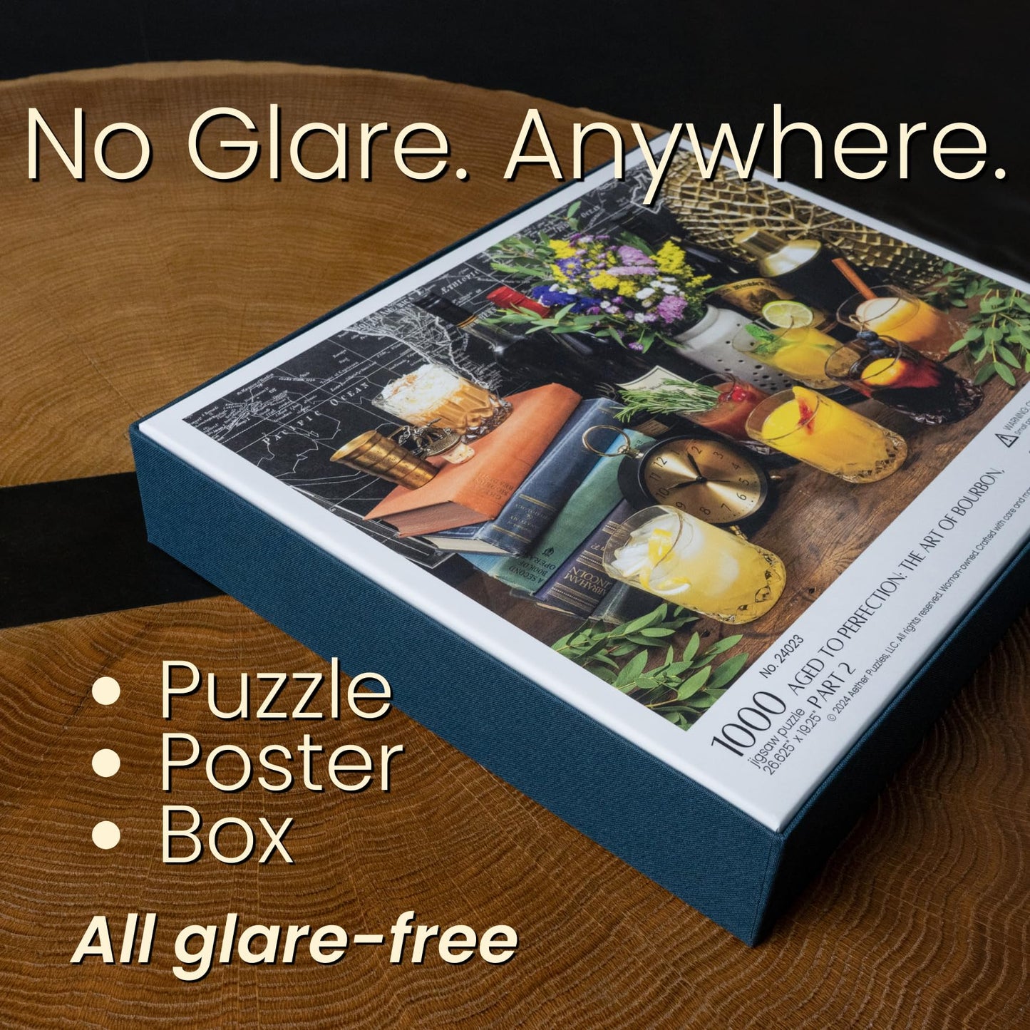 Aether Puzzles - Aged to Perfection: The Art of Bourbon Puzzle Part 2, Premium 1000 Piece Jigsaw Puzzle for Adults, Glare-Free, Soft-Touch Puzzles