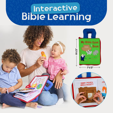 My Growing Season My Bible Quiet Book Interactive Fabric Activity for Kids | Educational Christian Toy for Toddlers & Preschoolers | Travel-Friendly