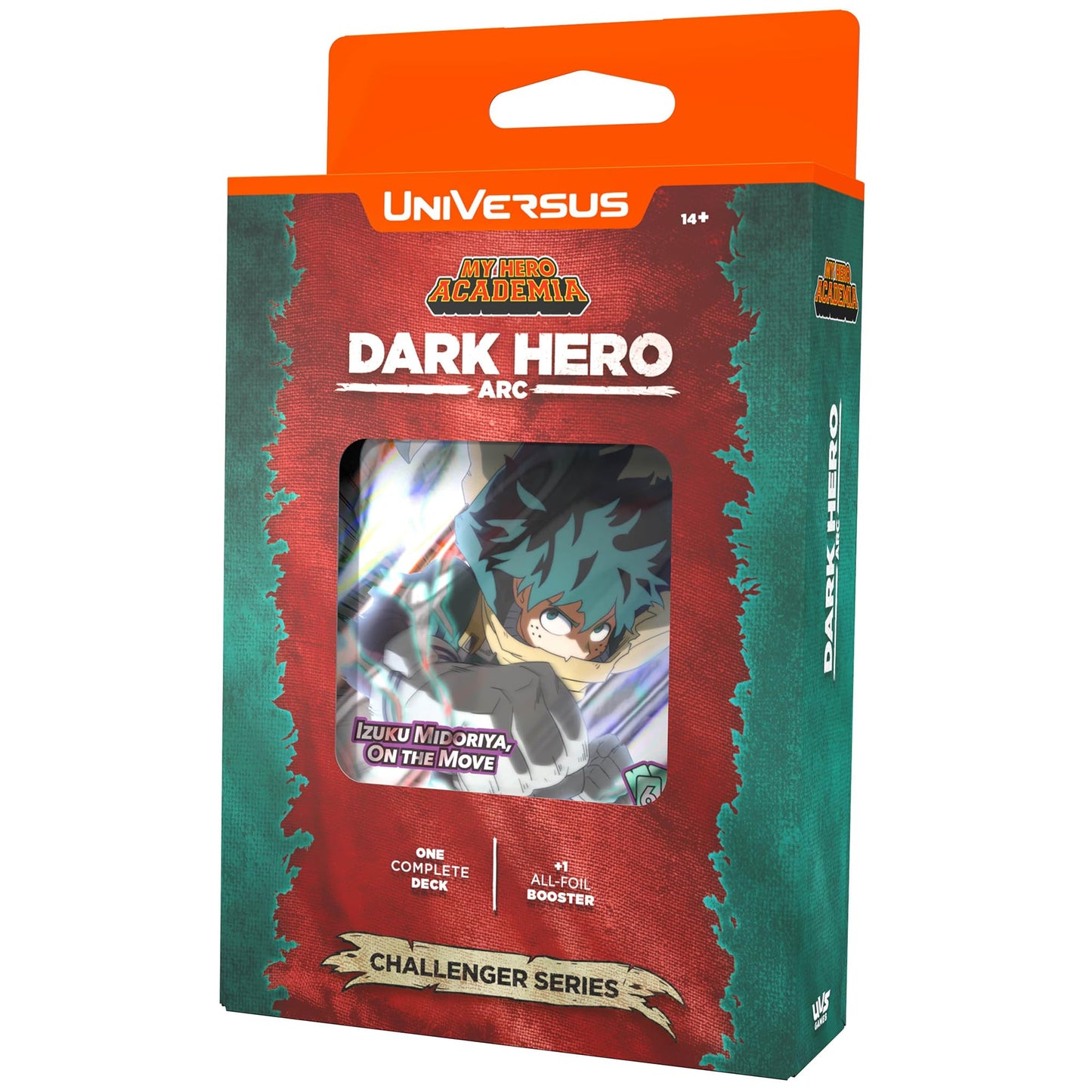 UniVersus: My Hero Academia: Dark Hero Arc Challenger Series - Deck Building Card Game, Double-Sided Deku Character Card, 6 Foil or Alt Art Cards