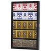 The Playing Card Frame - 25 Deck Holder Display Case Frame Wall Mount (Black Finish)