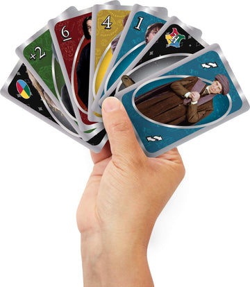 Mattel Games UNO Harry Potter Card Game in Storage Tin for Kids, Adults & Parties, Collectible Deck Based on Popular Series for 2 to 10 Players