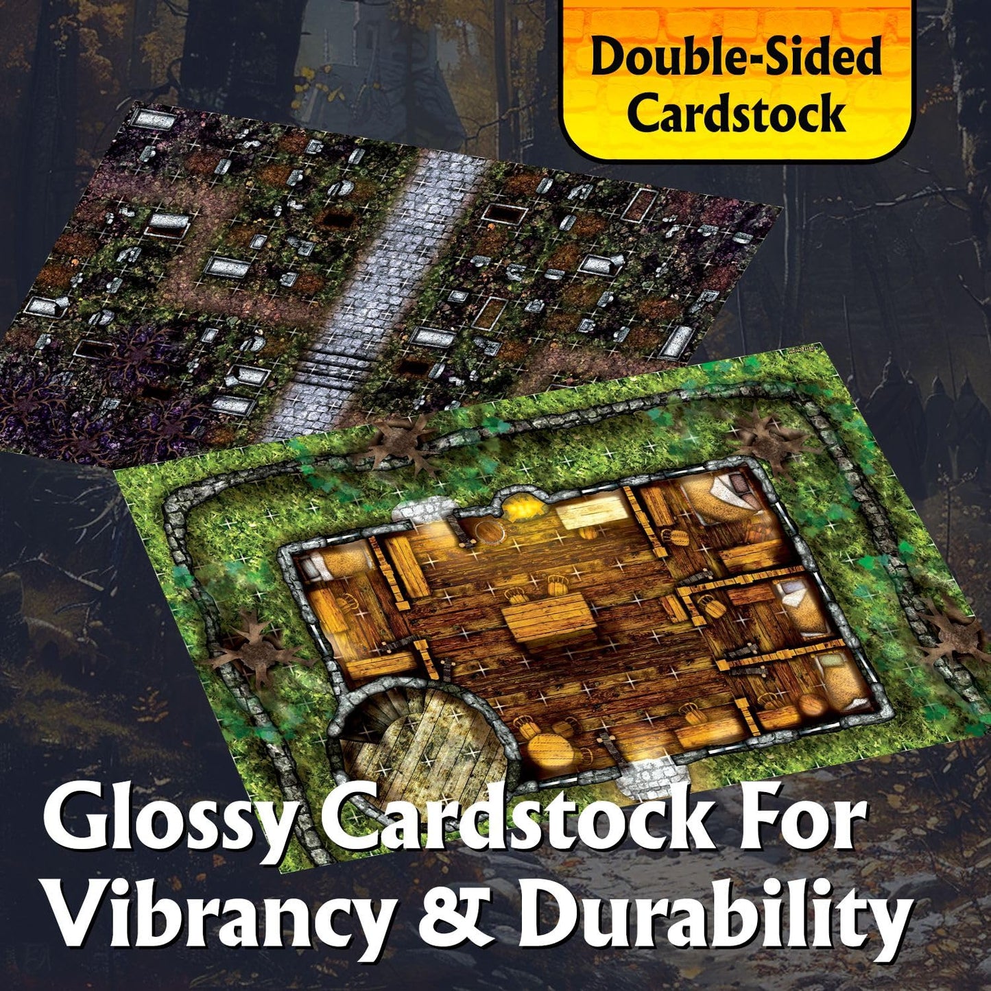 Arcknight The Extras Pack Roleplaying Battlemaps; 16 Modular RPG Maps in 8 Double-Sided Pages, 1" Square Grid, Modular & Versatile Design for Tabletop