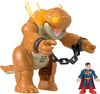 Fisher-Price Imaginext Superman Toy with Lights, Sounds, Motion & 3-inch Action Figure, 10-inch Monster with Chains, for Ages 3+