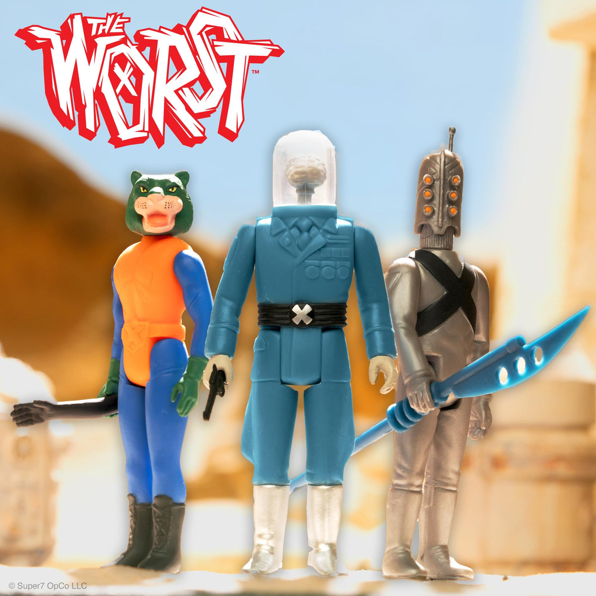 Super7 The Worst Red Tiger Scum Squad - 3.75" The Worst Action Figure with Accessory Collectibles and Retro Toys